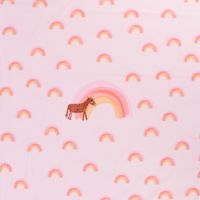 Lillestoff Bio Jersey Paneel Regenbogenhorn Einhorn Regenbogen rosa bu