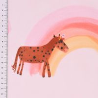 Lillestoff Bio Jersey Paneel Regenbogenhorn Einhorn Regenbogen rosa bu