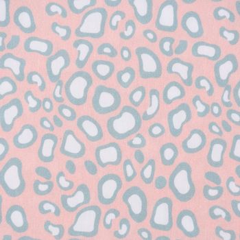 Lillestoff Bio Baumwollstoff Leo Pastell Mini Exotic rosa weiß blau 1.
