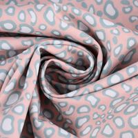 Lillestoff Bio Baumwollstoff Leo Pastell Mini Exotic rosa weiß blau 1.