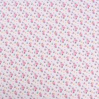 Baumwollstoff FLEDI Blümchen Sterne Mond weiß rosa blau ocker 1.50m