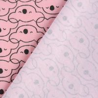 Baumwolljersey Jersey MIKOA Koala Kopf rosa dunkelgrau 1.5m Breite