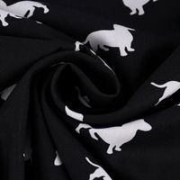 Baumwollstoff Hund Dackel schwarz weiß 1.6m Breite