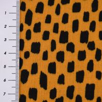 Double Gauze Musselin glatt Tupfen Striche ocker schwarz 1.35m Breite