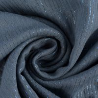 Double Gauze Nadelstreifen Streifen Lurex Glitzer rauchblau 1.35m