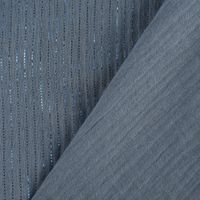 Double Gauze Nadelstreifen Streifen Lurex Glitzer rauchblau 1.35m