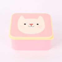 Brotzeit-Dose Katze Cookie rosa 15x13.5x7cm