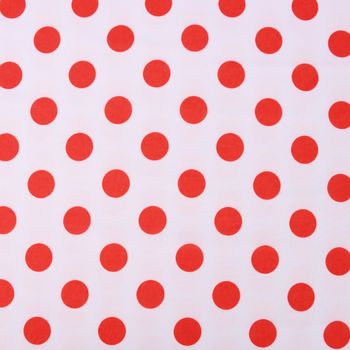 Faschingsstoff Polyester Punkte weiß rot 1.5m Breite