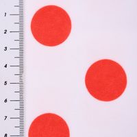 Faschingsstoff Polyester Punkte weiß rot 1.5m Breite
