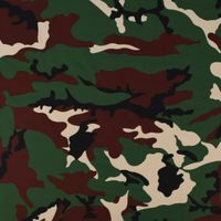 Faschingsstoff Polyester Camouflage grün braun 1.5m Breite