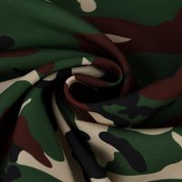 Faschingsstoff Polyester Camouflage grün braun 1.5m Breite