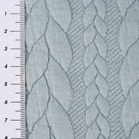 Bekleidungsstoff Cably Zopfmuster einfarbig eisblau 1.5m Breite