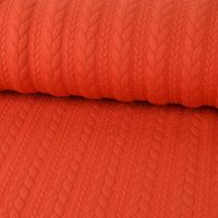 Bekleidungsstoff Cably Zopfmuster einfarbig dunkelorange 1.5m Breite