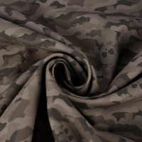 Baumwollstoff Organic Bio Popeline Camouflage Totenköpfe grau 1.50m