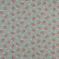 SCHÖNER LEBEN. Tischläufer Flying Pigs Schweinchen Wolken mint rosa w