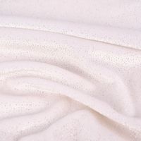 Bekleidungsstoff Samtstoff Stretchsamt Glitzer weiß silber 1.5m