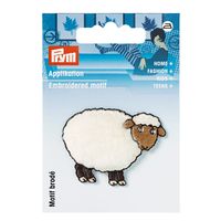Prym Applikation Schaf klein weiß plüschig 4.8x3.5cm