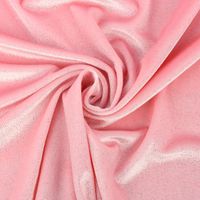 Bekleidungsstoff Samtstoff Stretchsamt Glitzer rosa silber 1.5m