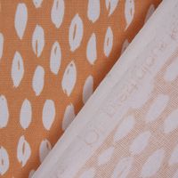 SCHÖNER LEBEN. Tischläufer Bayside Tupfen Pinselstriche orange weiß