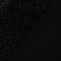 Bekleidungsstoff Samtstoff Stretchsamt Glitzer schwarz silber 1.5m