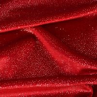 Bekleidungsstoff Samtstoff Stretchsamt Glitzer rot silber 1.5m