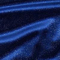 Bekleidungsstoff Samtstoff Stretchsamt Glitzer blau silber 1.5m