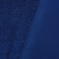 Bekleidungsstoff Samtstoff Stretchsamt Glitzer blau silber 1.5m