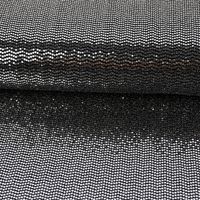 Bekleidungsstoff Stretch Lurex Pailletten Glitzer schwarz silber 1.45m