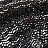Bekleidungsstoff Stretch Lurex Pailletten Glitzer schwarz silber 1.45m