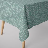SCHÖNER LEBEN. Tischdecke Bayside Tupfen Pinselstriche mint weiß