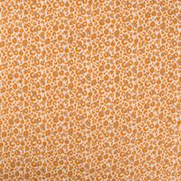 Double Gauze Musselin glatt Leopardenmuster weiß beige ocker 1.35m