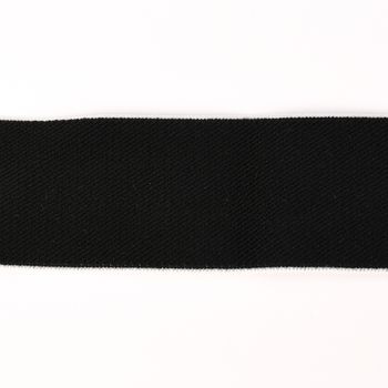 Gummiband mit farbigem Rand schwarz weiß Breite: 4cm