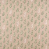Dekostoff Leinenlook Fragile Fern Farnblätter natur grün 1.40m