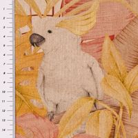 72011-Dekostoff-Halbpanama-Leinenlook-Royal-Cockatoo-Palmenblaetter-Kakadus-natur-gelb-rosa-1-40m-Breite-KW3-133763Capture0059.jpg Dekostoff Leinenlook Palmenblätter Kakadus natur gelb rosa 1.40m