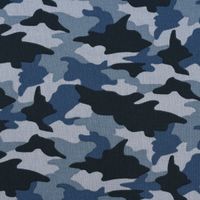 Baumwollstoff ARMY Camouflage Tarnmotiv blau 1.50m Breite