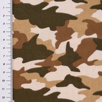 Baumwollstoff ARMY Camouflage Tarnmotiv beige braun 1.50m Breite