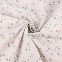 Baumwollstoff SINS Mond Sterne Blümchen beige grau mint rosa ocker 1.