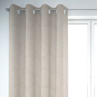 SCHÖNER LEBEN. Vorhang Jacquard Blätter hellbeige weiß 245cm