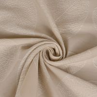 SCHÖNER LEBEN. Vorhang Jacquard Blätter hellbeige weiß 245cm