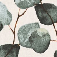 Dekostoff Eukalyptus Leaves Eukalyptusblätter weiß grün 1.40m