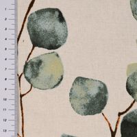 Dekostoff Eukalyptus Leaves Eukalyptusblätter weiß grün 1.40m