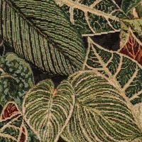 Dekostoff GobelPremium Houseplant Jungle Blätter grün schwarz 1.4m