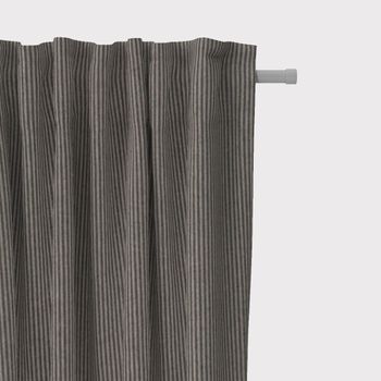 SCHÖNER LEBEN. Vorhang Streifen 3mm beige schwarz 245cm