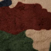 Wellness Fleece Camouflage grün braun 1.5m Breite