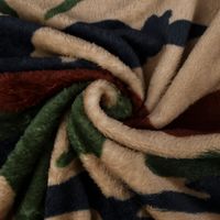 Wellness Fleece Camouflage grün braun 1.5m Breite