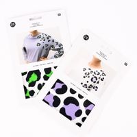 Rico Design Bügelmotivset Leo Print 1 Bogen schwarz neongrün