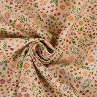 Dekostoff Leinenlook Flowery Field Blümchen natur bunt 1.40m
