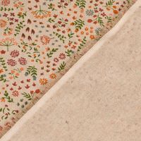 Dekostoff Leinenlook Flowery Field Blümchen natur bunt 1.40m
