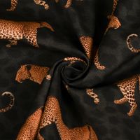 Outdoorstoff Dralon Leopard Parade Leoparden schwarz braun 1.40m