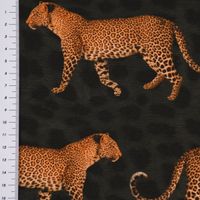 Outdoorstoff Dralon Leopard Parade Leoparden schwarz braun 1.40m
